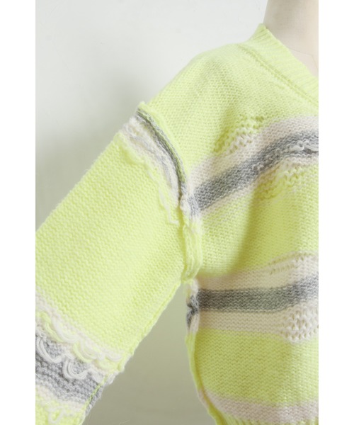 &. NOSTALGIA(アンドドットノスタルジア)の「裏編みボーダーニットプルオーバー(ニット/セーター・レディース・イエロー/アイボリー・FREE)」の16枚目の写真