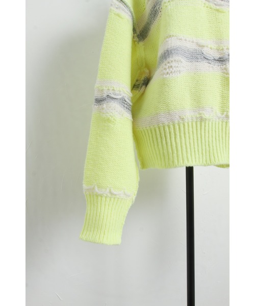&. NOSTALGIA(アンドドットノスタルジア)の「裏編みボーダーニットプルオーバー(ニット/セーター・レディース・イエロー/アイボリー・FREE)」の17枚目の写真