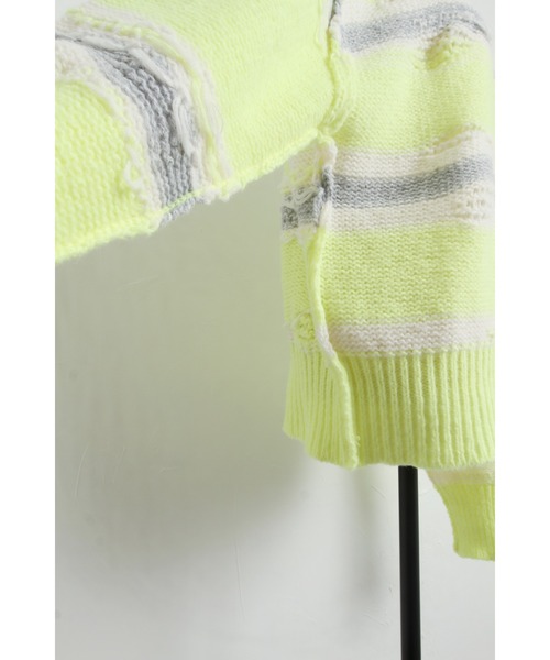 &. NOSTALGIA(アンドドットノスタルジア)の「裏編みボーダーニットプルオーバー(ニット/セーター・レディース・イエロー/アイボリー・FREE)」の18枚目の写真