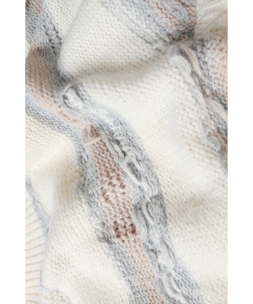 &. NOSTALGIA(アンドドットノスタルジア)の「裏編みボーダーニットプルオーバー(ニット/セーター・レディース・イエロー/アイボリー・FREE)」の19枚目の写真