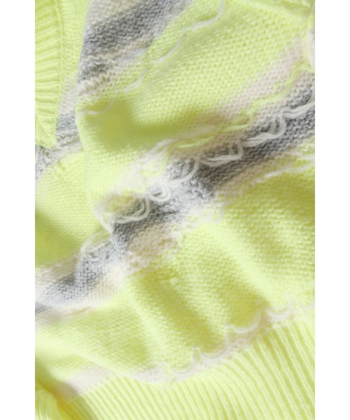 &. NOSTALGIA(アンドドットノスタルジア)の「裏編みボーダーニットプルオーバー(ニット/セーター・レディース・イエロー/アイボリー・FREE)」の20枚目の写真