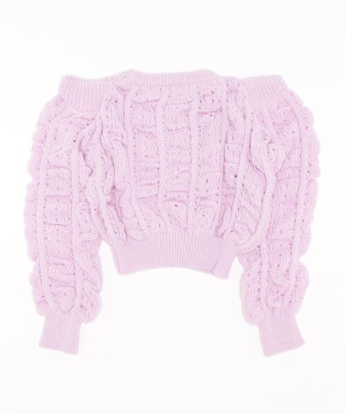 toucher du brise（トゥシェドブリーズ）の「ポコポコ ショート丈 ニット（ニット/セーター・レディース・オフホワイト/ピンク/ブルー・M）」の8枚目の写真