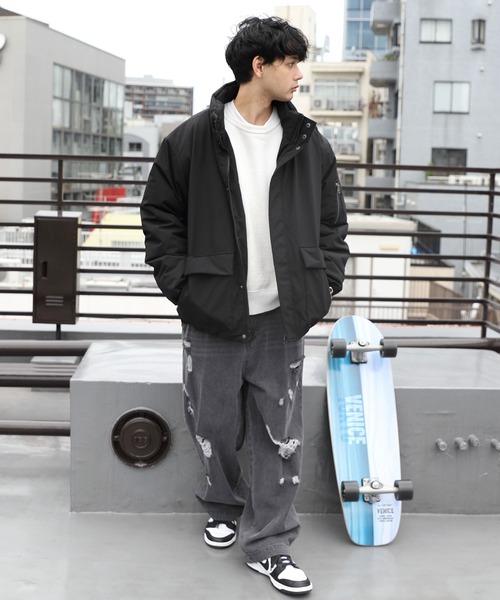 ８(eight)（エイト）の「中綿ノンキルトブルゾン（ダウンジャケット/コート・メンズ・ライトカーキ/オリーブ/ブラック・LARGE/MEDIUM）」の15枚目の写真