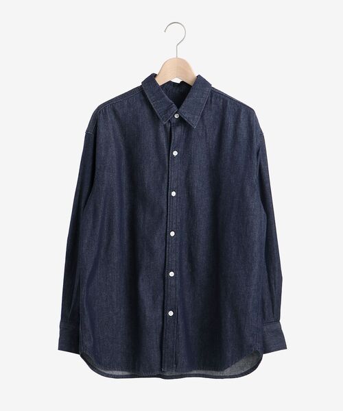 le.coeur blanc(ルクールブラン)の「レギュラーカラーデニムシャツ(シャツ/ブラウス・レディース・ネイビー/ブルー・38)」の15枚目の写真