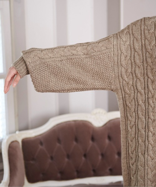 FREE'S MART（フリーズマート）の「◆ウール混ケーブルハイネックミニワンピース（ワンピース・レディース・ホワイト/ブルー/ブラウン・SMALL/MEDIUM）」の14枚目の写真