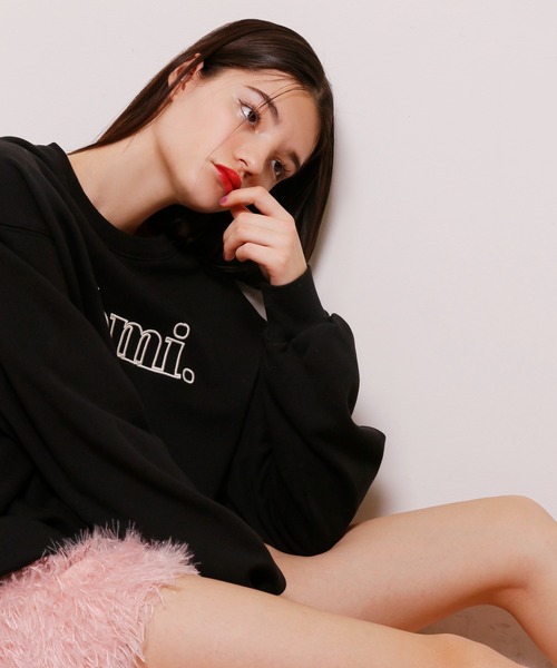 Seemi. byNICECLAUP（ シーミーバイナイスクラップ）の「【Seemi】Seemiオーバーサイズスウェット（スウェット・レディース・オフホワイト/杢グレー/ブラック・FREE）」の17枚目の写真