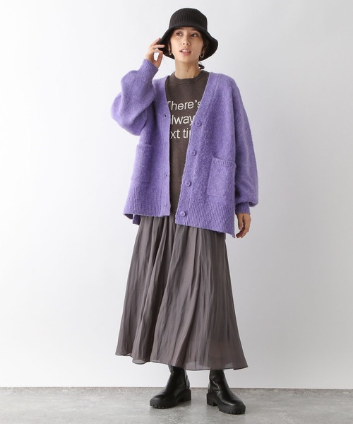 GLOBAL WORK(グローバルワーク)の「シャイニーサテンフレアスカート/171929(スカート・レディース・スミクロ/グレー系その他/その他/サックスブルー・FREE)」の7枚目の写真