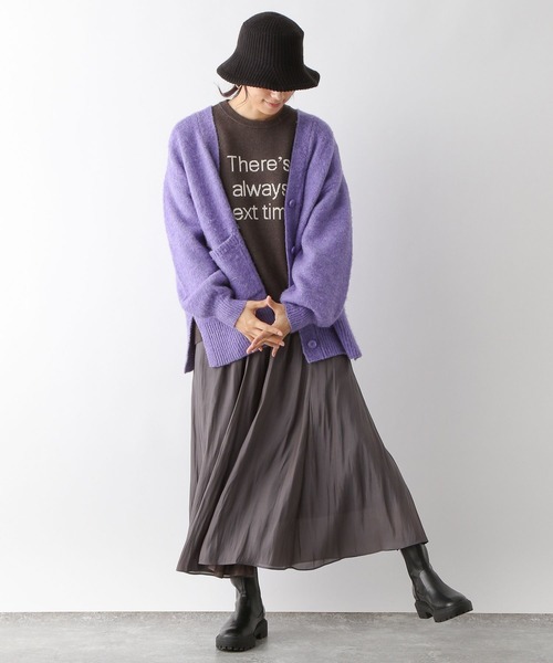 GLOBAL WORK(グローバルワーク)の「シャイニーサテンフレアスカート/171929(スカート・レディース・スミクロ/グレー系その他/その他/サックスブルー・FREE)」の5枚目の写真