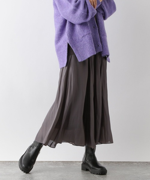 GLOBAL WORK(グローバルワーク)の「シャイニーサテンフレアスカート/171929(スカート・レディース・スミクロ/グレー系その他/その他/サックスブルー・FREE)」の20枚目の写真