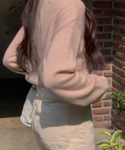 Vipoa（ヴィポア）の「ベーシックニットプルオーバー（ニット/セーター・レディース・ベージュ/ブルー/ブラウン/グレー/ピンク/ブラック・FREE）」の20枚目の写真