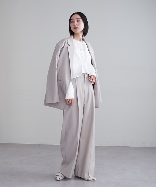 mline（エムライン）の「[mline]テーラードジャケット（テーラードジャケット・レディース・ネイビー/ベージュ・FREE）」の4枚目の写真