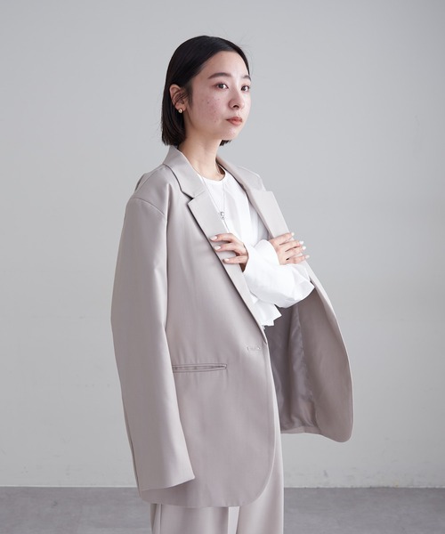 mline（エムライン）の「[mline]テーラードジャケット（テーラードジャケット・レディース・ネイビー/ベージュ・FREE）」の8枚目の写真