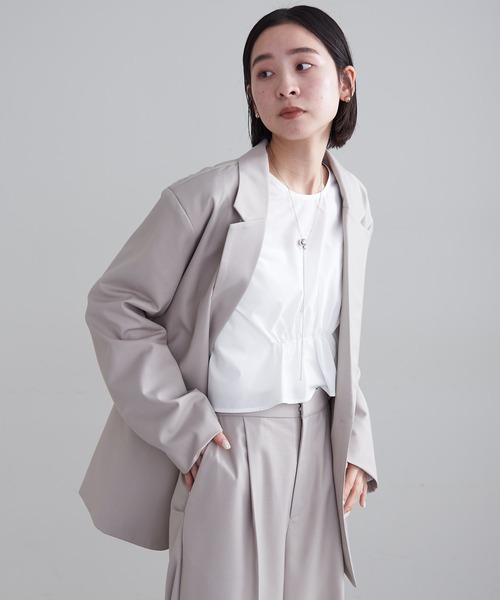 mline（エムライン）の「[mline]テーラードジャケット（テーラードジャケット・レディース・ネイビー/ベージュ・FREE）」の10枚目の写真