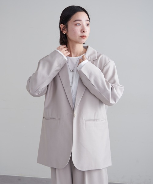 mline（エムライン）の「[mline]テーラードジャケット（テーラードジャケット・レディース・ネイビー/ベージュ・FREE）」の11枚目の写真