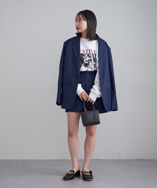 mline（エムライン）の「[mline]テーラードジャケット（テーラードジャケット・レディース・ネイビー/ベージュ・FREE）」の12枚目の写真