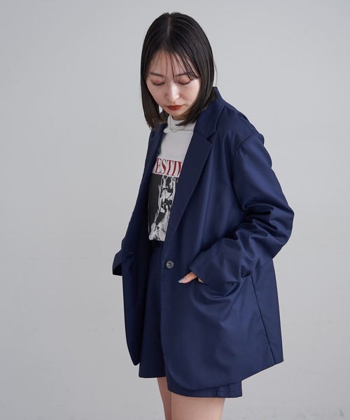 mline（エムライン）の「[mline]テーラードジャケット（テーラードジャケット・レディース・ネイビー/ベージュ・FREE）」の20枚目の写真