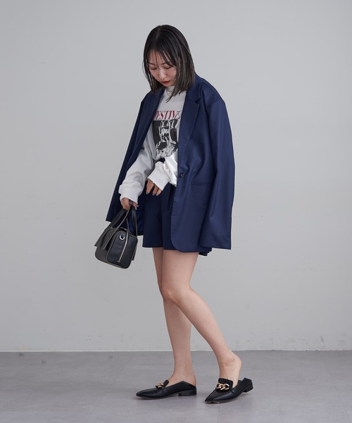 mline（エムライン）の「[mline]テーラードジャケット（テーラードジャケット・レディース・ネイビー/ベージュ・FREE）」の13枚目の写真