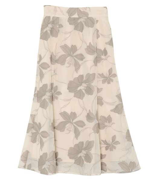 LAGUNAMOON(ラグナムーン)の「メッシュエンブロイダリーフラワースカート(スカート・レディース・ブラック/ベージュ・SMALL/MEDIUM)」の2枚目の写真