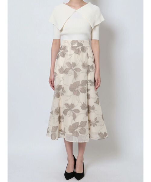 LAGUNAMOON(ラグナムーン)の「メッシュエンブロイダリーフラワースカート(スカート・レディース・ブラック/ベージュ・SMALL/MEDIUM)」の10枚目の写真