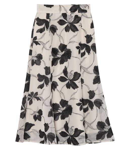 LAGUNAMOON(ラグナムーン)の「メッシュエンブロイダリーフラワースカート(スカート・レディース・ブラック/ベージュ・SMALL/MEDIUM)」の13枚目の写真