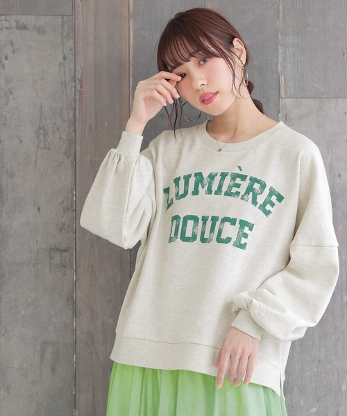 osharewalker（オシャレウォーカー）の「【廃盤】『オリジナルカレッジロゴスウェット』（スウェット・レディース・杢グレー/オートミール/ネイビー・FREE）」の16枚目の写真