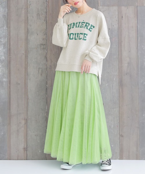 osharewalker（オシャレウォーカー）の「【廃盤】『オリジナルカレッジロゴスウェット』（スウェット・レディース・杢グレー/オートミール/ネイビー・FREE）」の10枚目の写真