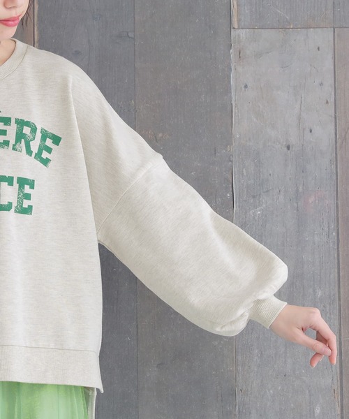 osharewalker（オシャレウォーカー）の「【廃盤】『オリジナルカレッジロゴスウェット』（スウェット・レディース・杢グレー/オートミール/ネイビー・FREE）」の7枚目の写真