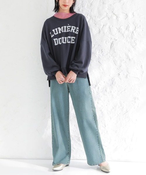 osharewalker（オシャレウォーカー）の「【廃盤】『オリジナルカレッジロゴスウェット』（スウェット・レディース・杢グレー/オートミール/ネイビー・FREE）」の17枚目の写真