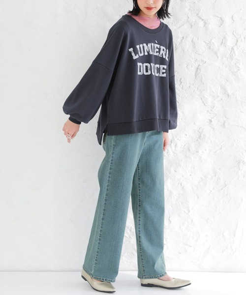 osharewalker（オシャレウォーカー）の「【廃盤】『オリジナルカレッジロゴスウェット』（スウェット・レディース・杢グレー/オートミール/ネイビー・FREE）」の14枚目の写真