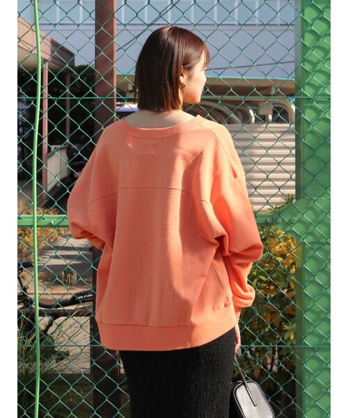 Ungrid（アングリッド）の「【WEB限定】ルーズスウェットカーディガン（カーディガン/ボレロ・レディース・オレンジ/グリーン/ピンク/ライトグレー/ブラック/アイボリー・FREE）」の7枚目の写真