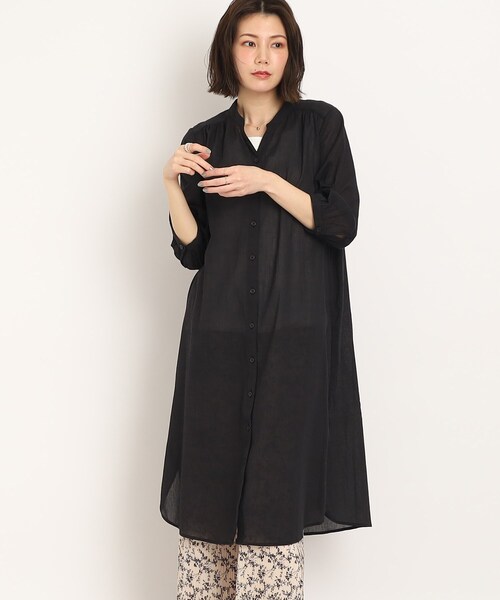 SHOO・LA・RUE（シューラルー）の「◆【プチプラ/高見え】レイヤードでこなれ見え ロングシャツ（シャツ/ブラウス・レディース・ピンク系/ブラック/ブルー/ナチュラル・02/03/04）」の14枚目の写真