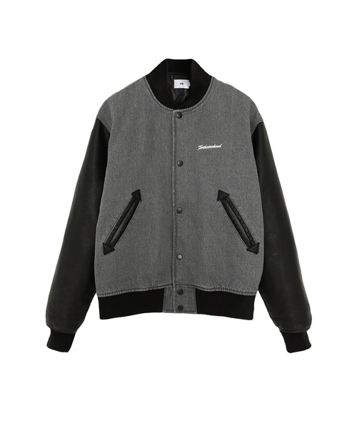 FTW（エフティダブリュー）の「DENIM VARSITY JACKET（スタジャン・メンズ・ブラック/ライトブルー・MEDIUM/LARGE）」の8枚目の写真
