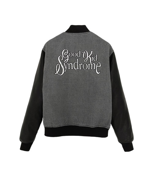 FTW（エフティダブリュー）の「DENIM VARSITY JACKET（スタジャン・メンズ・ブラック/ライトブルー・MEDIUM/LARGE）」の4枚目の写真