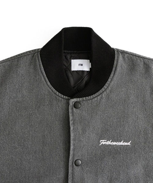 FTW（エフティダブリュー）の「DENIM VARSITY JACKET（スタジャン・メンズ・ブラック/ライトブルー・MEDIUM/LARGE）」の22枚目の写真