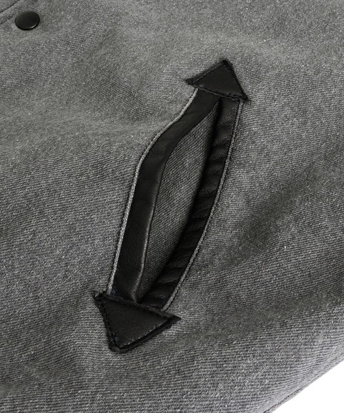 FTW（エフティダブリュー）の「DENIM VARSITY JACKET（スタジャン・メンズ・ブラック/ライトブルー・MEDIUM/LARGE）」の12枚目の写真