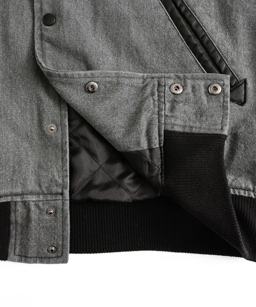 FTW（エフティダブリュー）の「DENIM VARSITY JACKET（スタジャン・メンズ・ブラック/ライトブルー・MEDIUM/LARGE）」の9枚目の写真