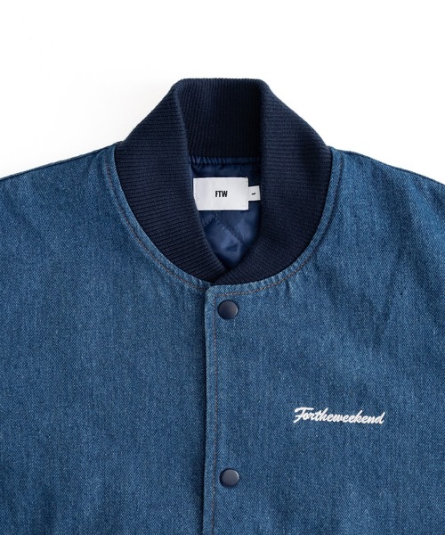 FTW（エフティダブリュー）の「DENIM VARSITY JACKET（スタジャン・メンズ・ブラック/ライトブルー・MEDIUM/LARGE）」の17枚目の写真