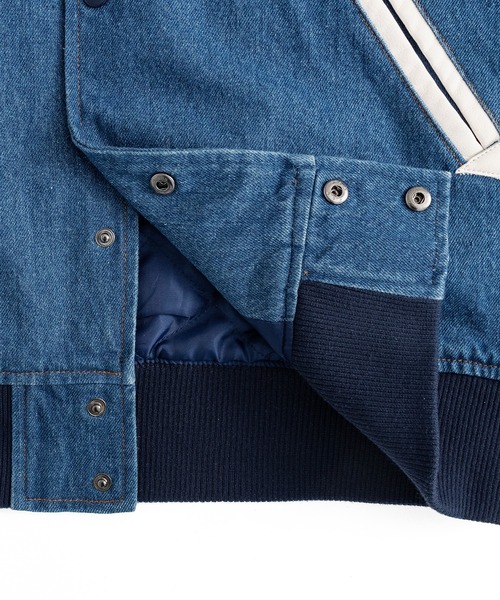 FTW（エフティダブリュー）の「DENIM VARSITY JACKET（スタジャン・メンズ・ブラック/ライトブルー・MEDIUM/LARGE）」の21枚目の写真