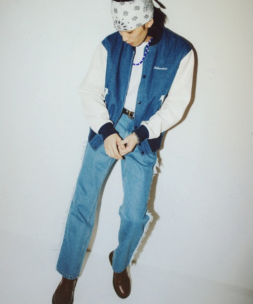 FTW（エフティダブリュー）の「DENIM VARSITY JACKET（スタジャン・メンズ・ブラック/ライトブルー・MEDIUM/LARGE）」の11枚目の写真