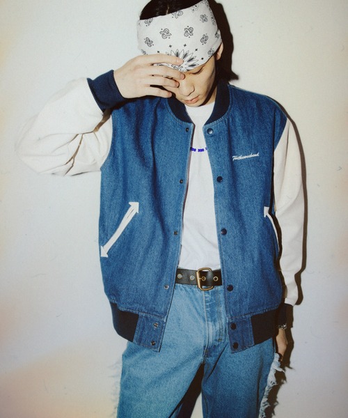 FTW（エフティダブリュー）の「DENIM VARSITY JACKET（スタジャン・メンズ・ブラック/ライトブルー・MEDIUM/LARGE）」の15枚目の写真