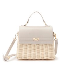 couture brooch | ラタンフラップバッグ(ショルダーバッグ)