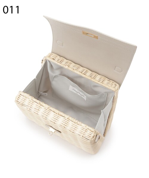 couture brooch（クチュールブローチ）の「◆ラタンフラップバッグ（ショルダーバッグ・レディース・ライトグレー/ブラック・00）」の10枚目の写真