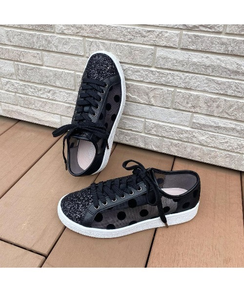 +diana フロッキー ドット柄 チュールスニーカー 23.5 DIANA diana フロッキー ドット柄 チュールスニーカー 23.5 DIANA