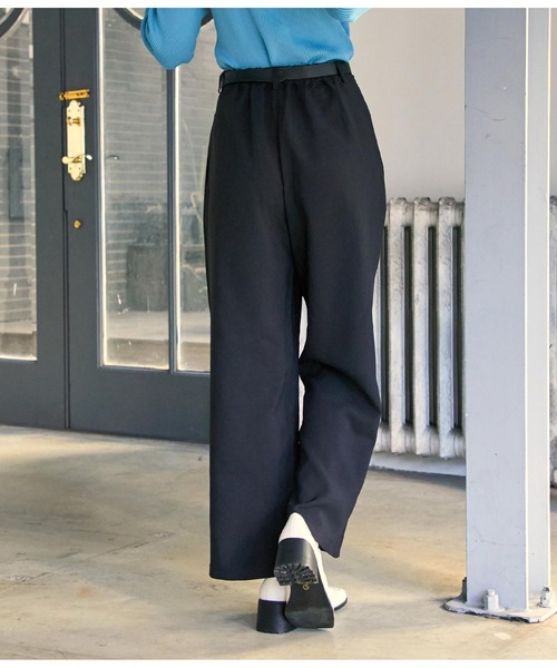 ANAP(アナップ)の「ハイウエストスラックスパンツ(スラックス・レディース・ブラック/アイボリー/ピンク・M/S)」の7枚目の写真