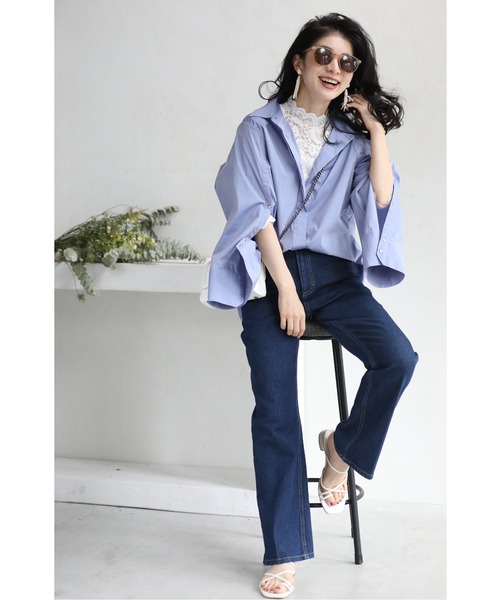 うさとの服・藍染五分袖ゆったりトップス 藍染 服のおすすめ人気商品