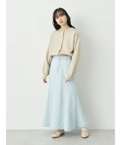 earth music&ecology（アースミュージックアンドエコロジー）の「ミラノリブカーディガン（カーディガン/ボレロ・レディース・オフホワイト/ネイビー/ベージュ/ミント・FREE）」の11枚目の写真