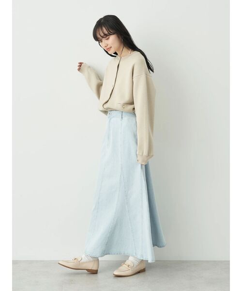 earth music&ecology（アースミュージックアンドエコロジー）の「ミラノリブカーディガン（カーディガン/ボレロ・レディース・オフホワイト/ネイビー/ベージュ/ミント・FREE）」の21枚目の写真