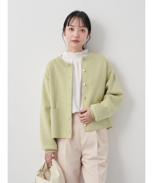 earth music&ecology（アースミュージックアンドエコロジー）の「ミラノリブカーディガン（カーディガン/ボレロ・レディース・オフホワイト/ネイビー/ベージュ/ミント・FREE）」の6枚目の写真