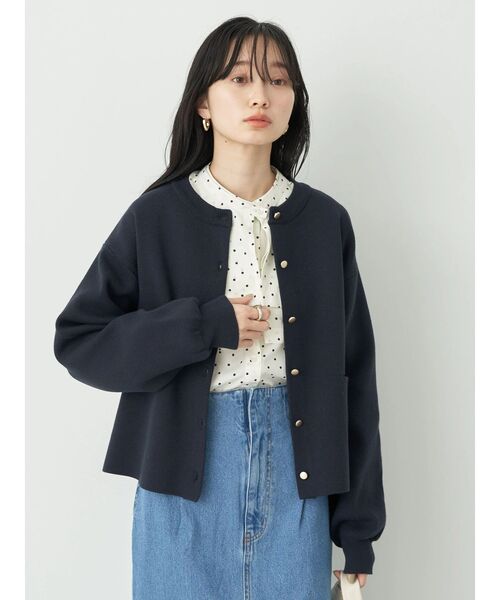 earth music&ecology（アースミュージックアンドエコロジー）の「ミラノリブカーディガン（カーディガン/ボレロ・レディース・オフホワイト/ネイビー/ベージュ/ミント・FREE）」の22枚目の写真