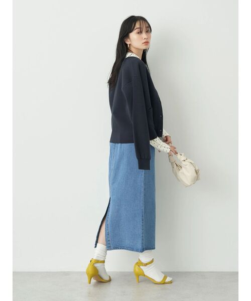 earth music&ecology（アースミュージックアンドエコロジー）の「ミラノリブカーディガン（カーディガン/ボレロ・レディース・オフホワイト/ネイビー/ベージュ/ミント・FREE）」の13枚目の写真